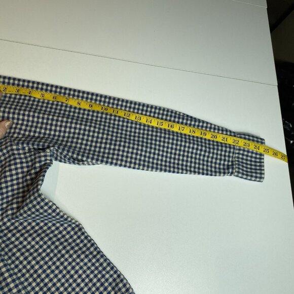 UNTUCKit Mens Flannel Shirt Slim Blue Gingham Check Cerasuolo Button Down Sz XXL - Picture 8 of 8